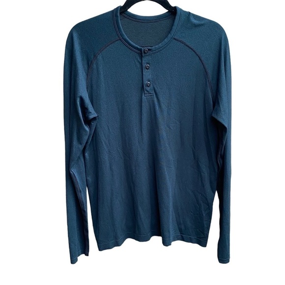 Lululemon Metal Vent Tech Henley Long Sleeves Size M - Picture 1 of 7